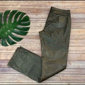 Long Tall Sally gold metallic straight leg jeans